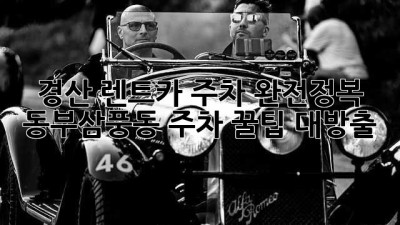 경산 렌트카 주차 완전정복!🚗 동부/삼풍동 주차 꿀팁 대방출!